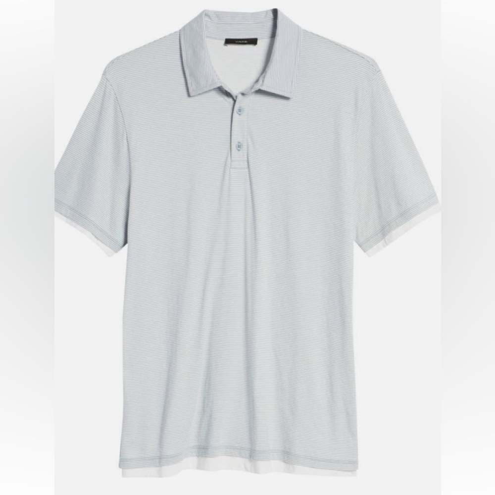 Vince Double Layer Polo Shirt